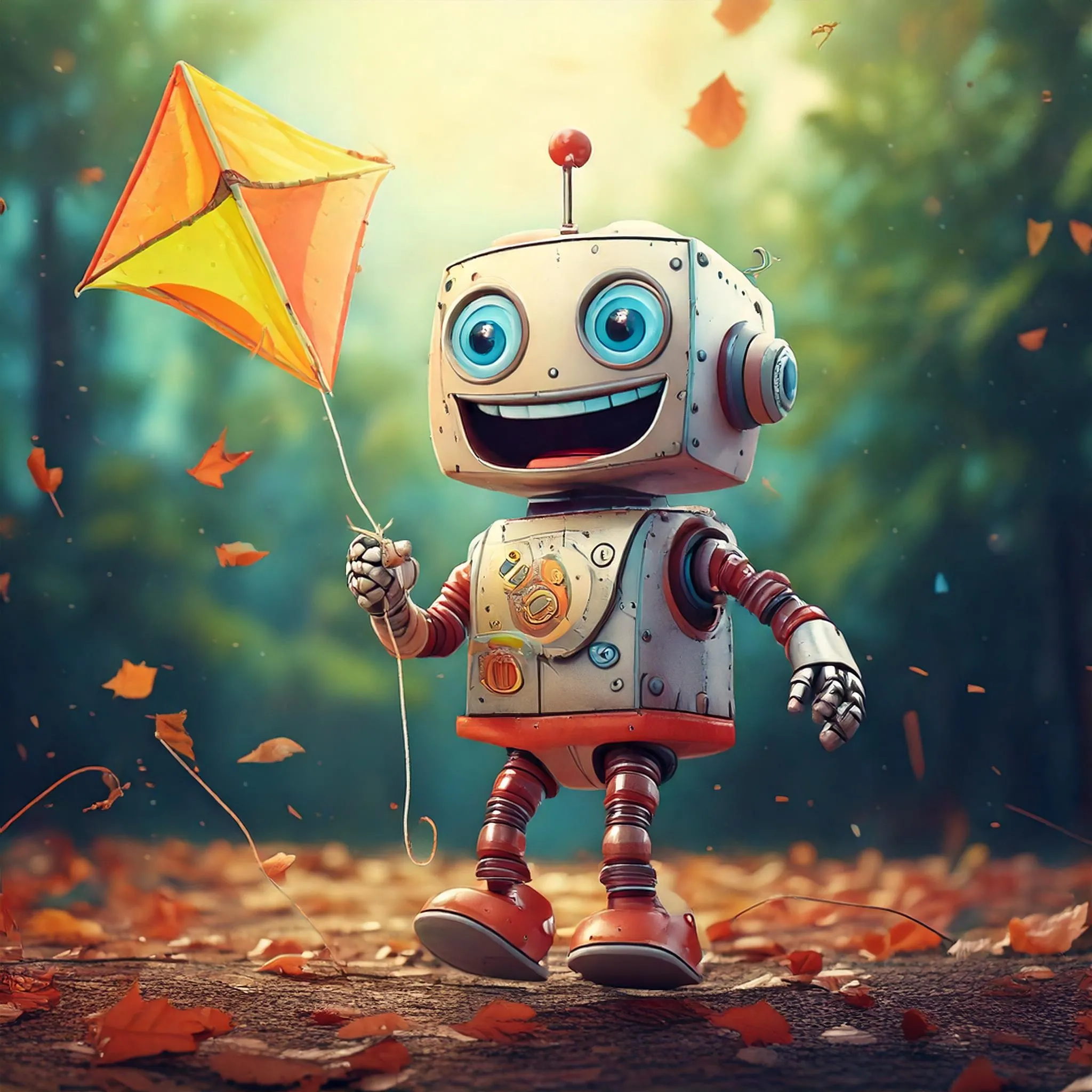 Drachen im Wind Cover Roboter Robin